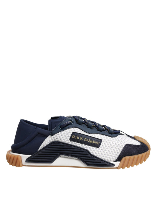 White Blue Lace Up Low Top NS1 Sneakers Shoes