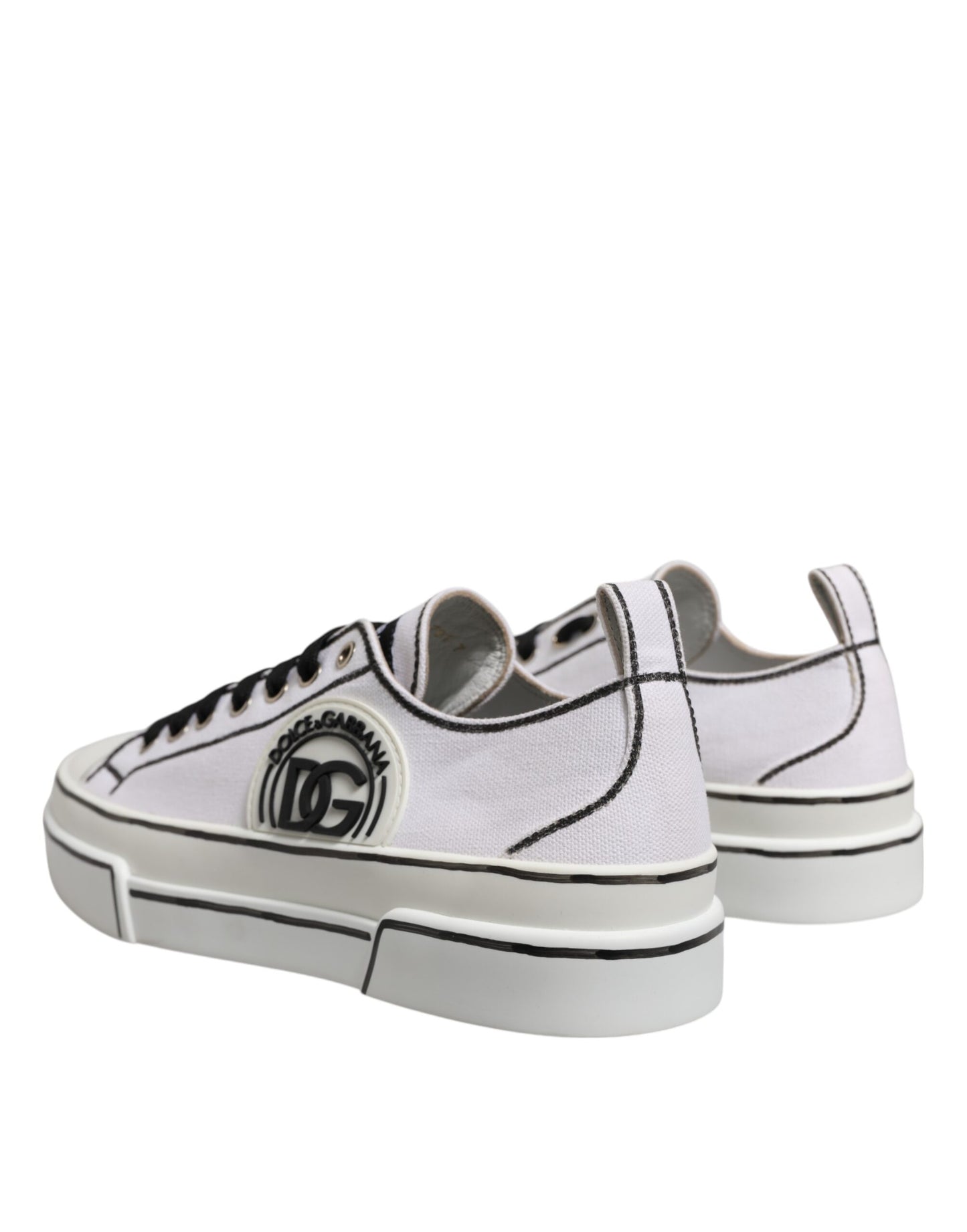 White Canvas Logo Low Top Men Sneakers Shoes