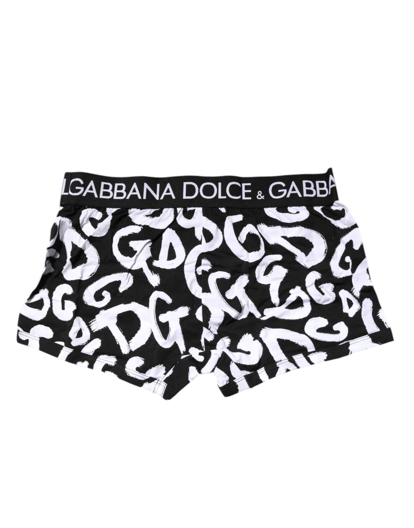 Black White Logo Print Regular Boxer Underwear