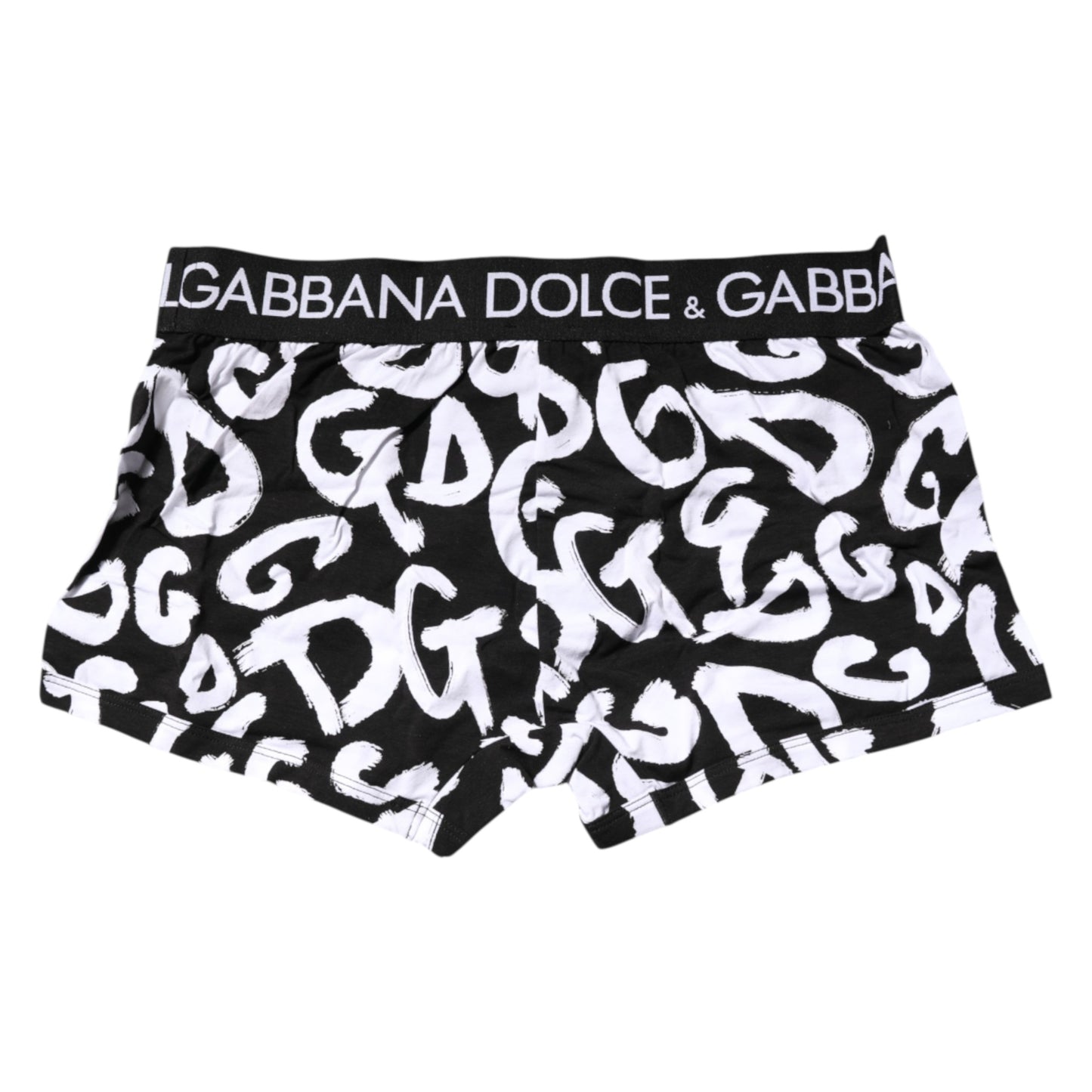 Black White Logo Print Regular Boxer Underwear