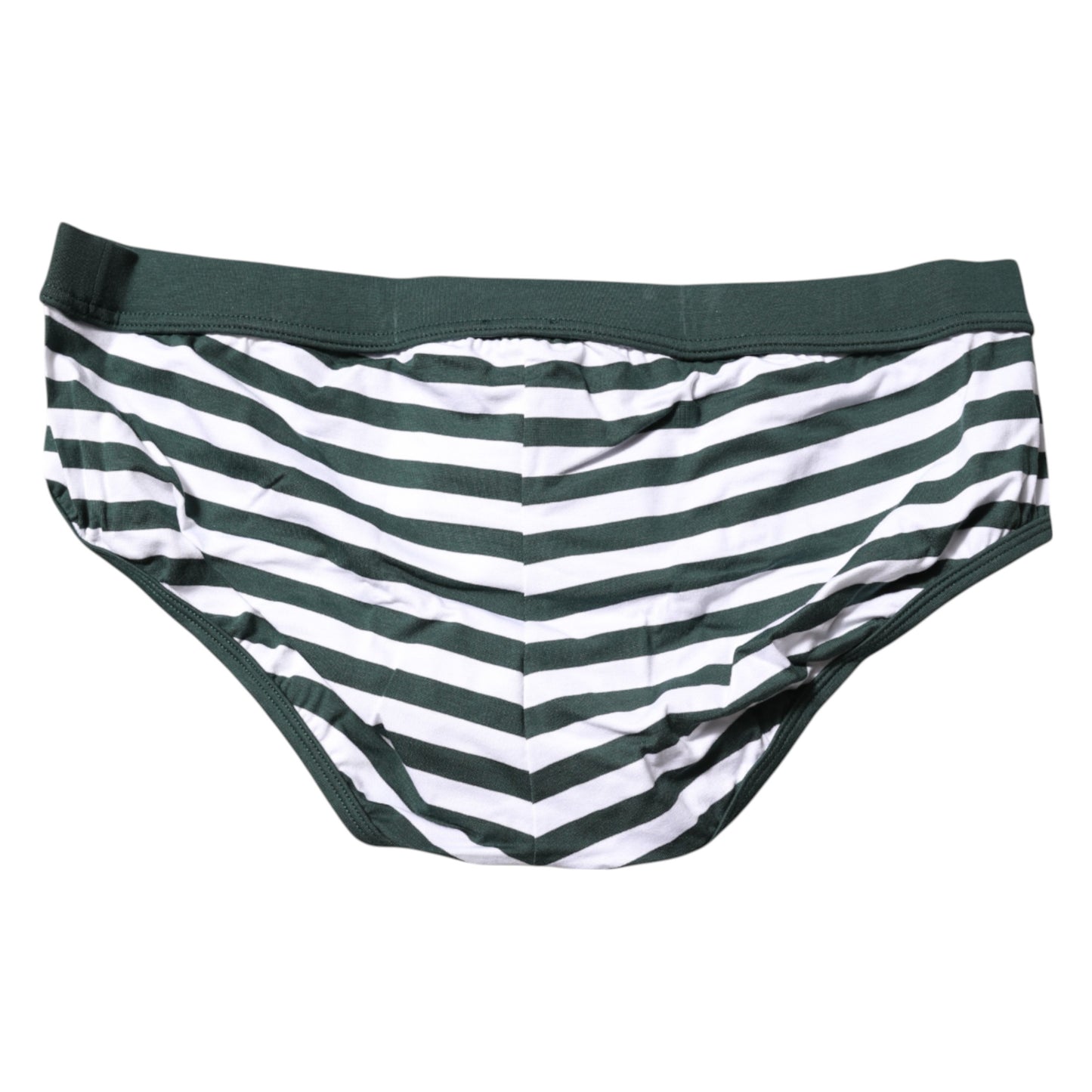 Green White Striped Men Regular Brief Underwear