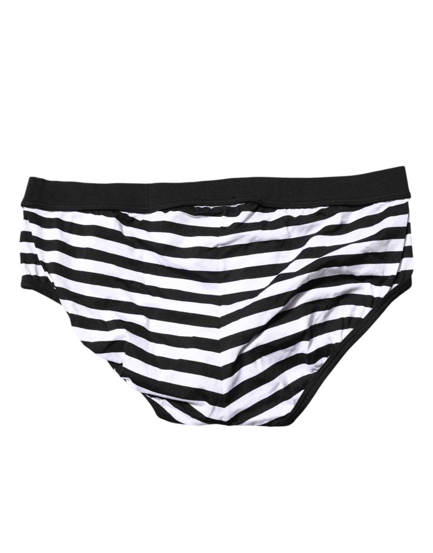 Black White Striped Men Regular Brief Underwear