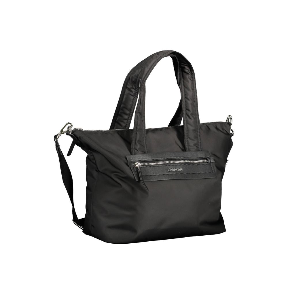 Black Polyester Handbag