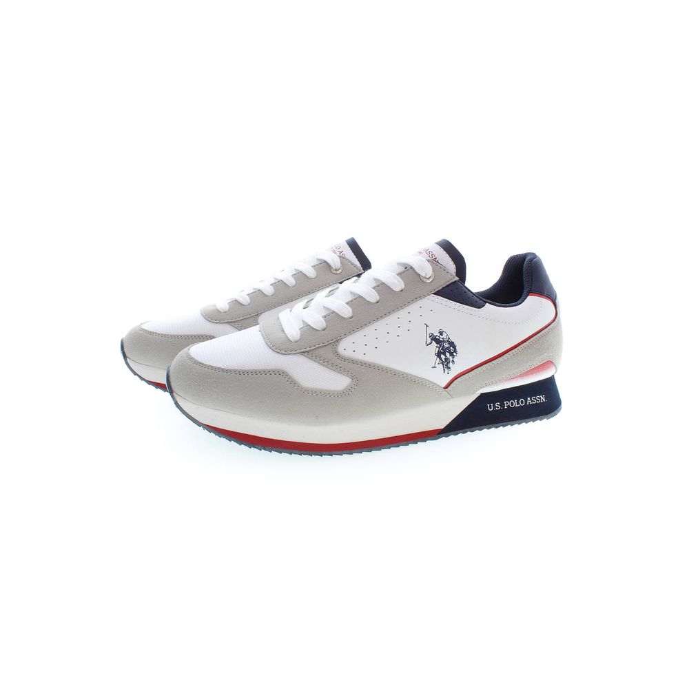 White Polyester Sneaker