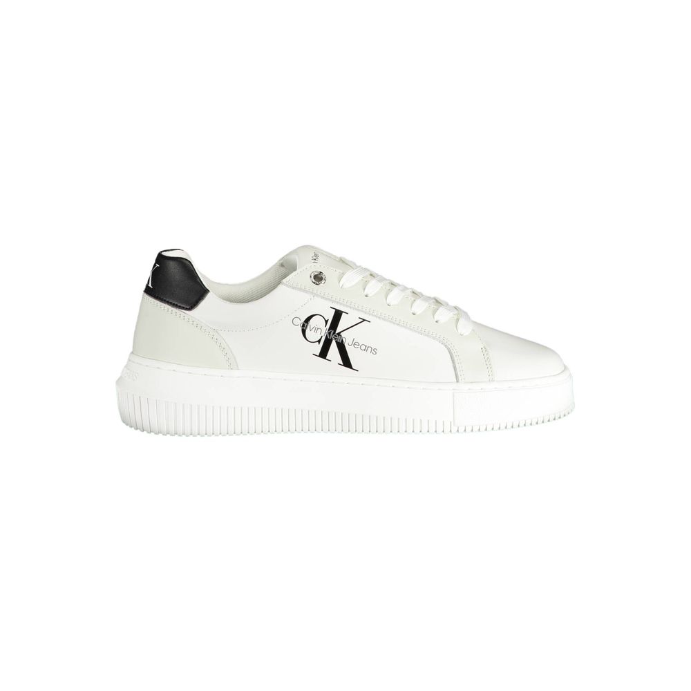 White Polyester Sneaker