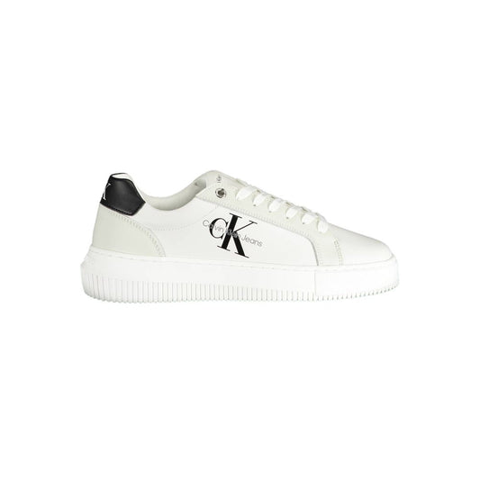 White Polyester Sneaker