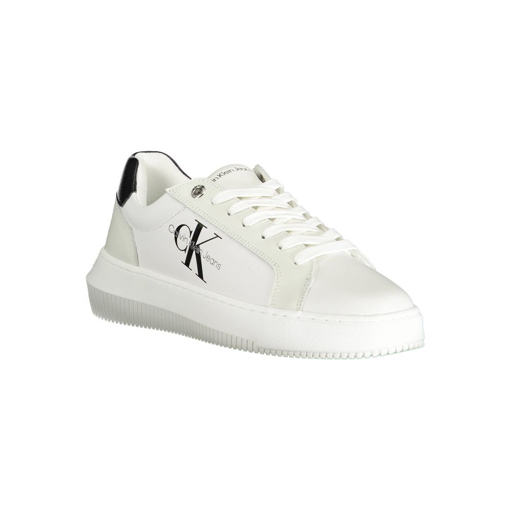 White Polyester Sneaker