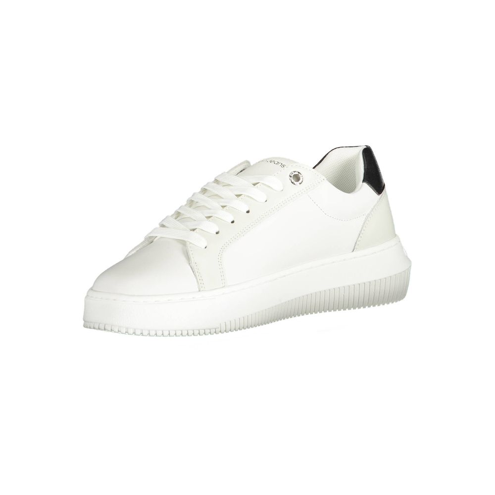 White Polyester Sneaker