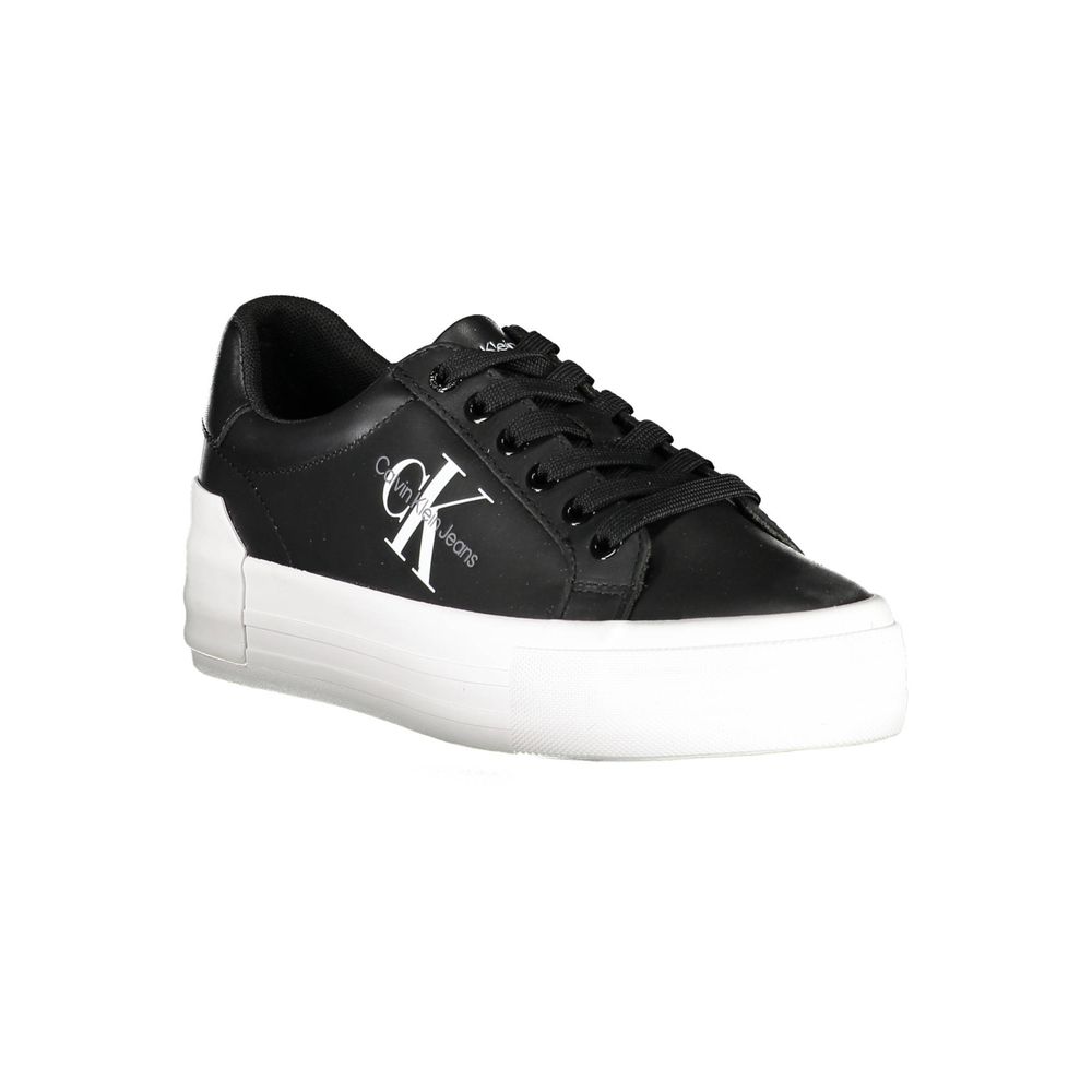 Black Polyester Sneaker
