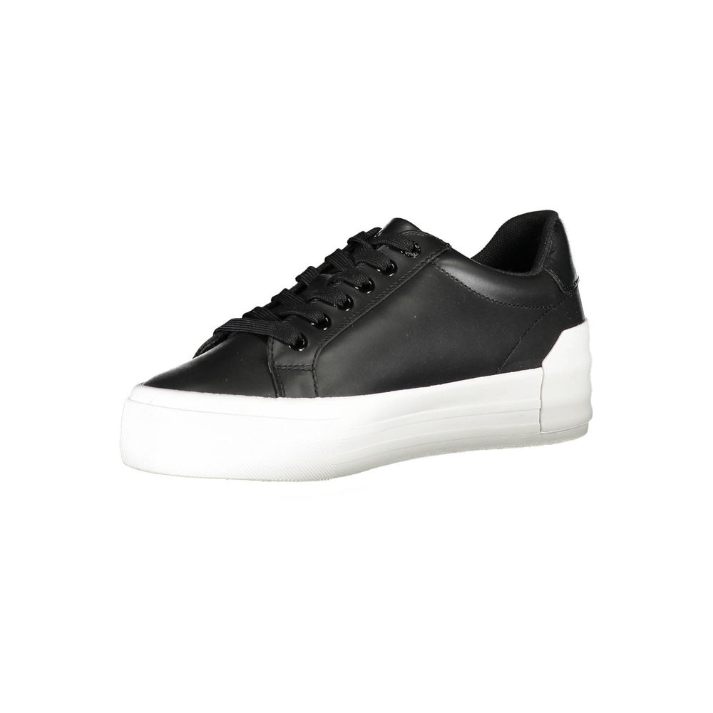 Black Polyester Sneaker