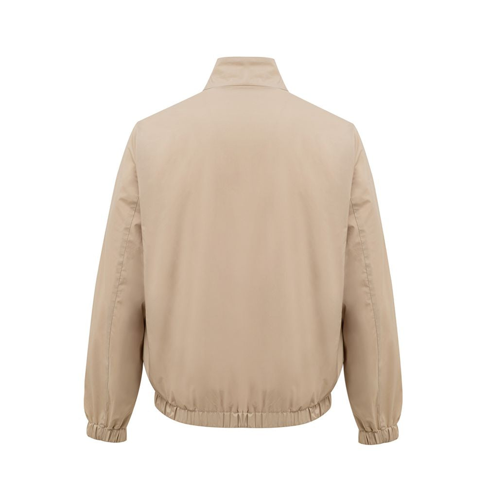 Beige Polyester Jackets & Coat