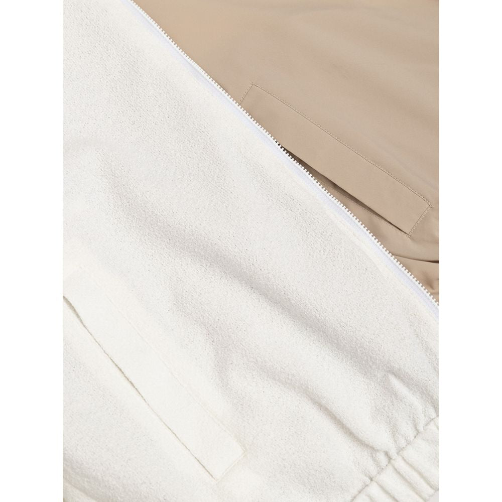 Beige Polyester Jackets & Coat