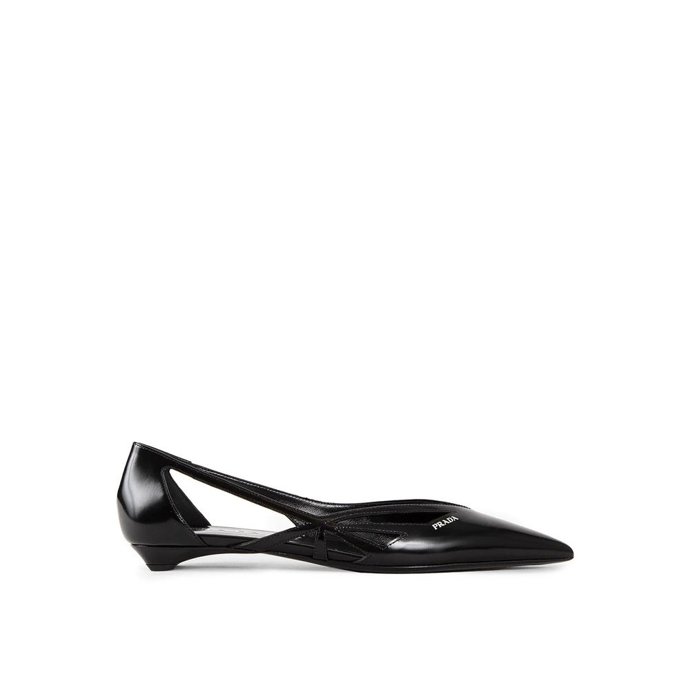 Black Calfskin Ballet Flats