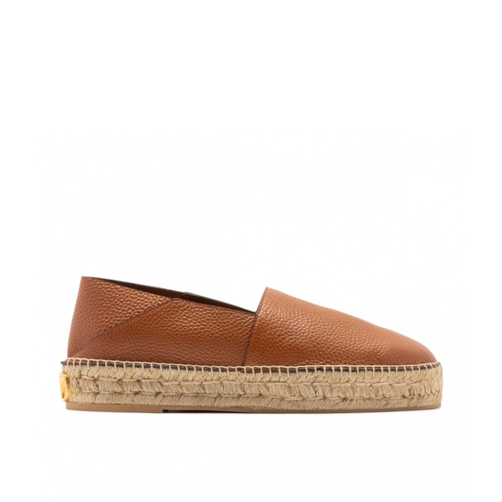 Brown Calfskin Espadrilles