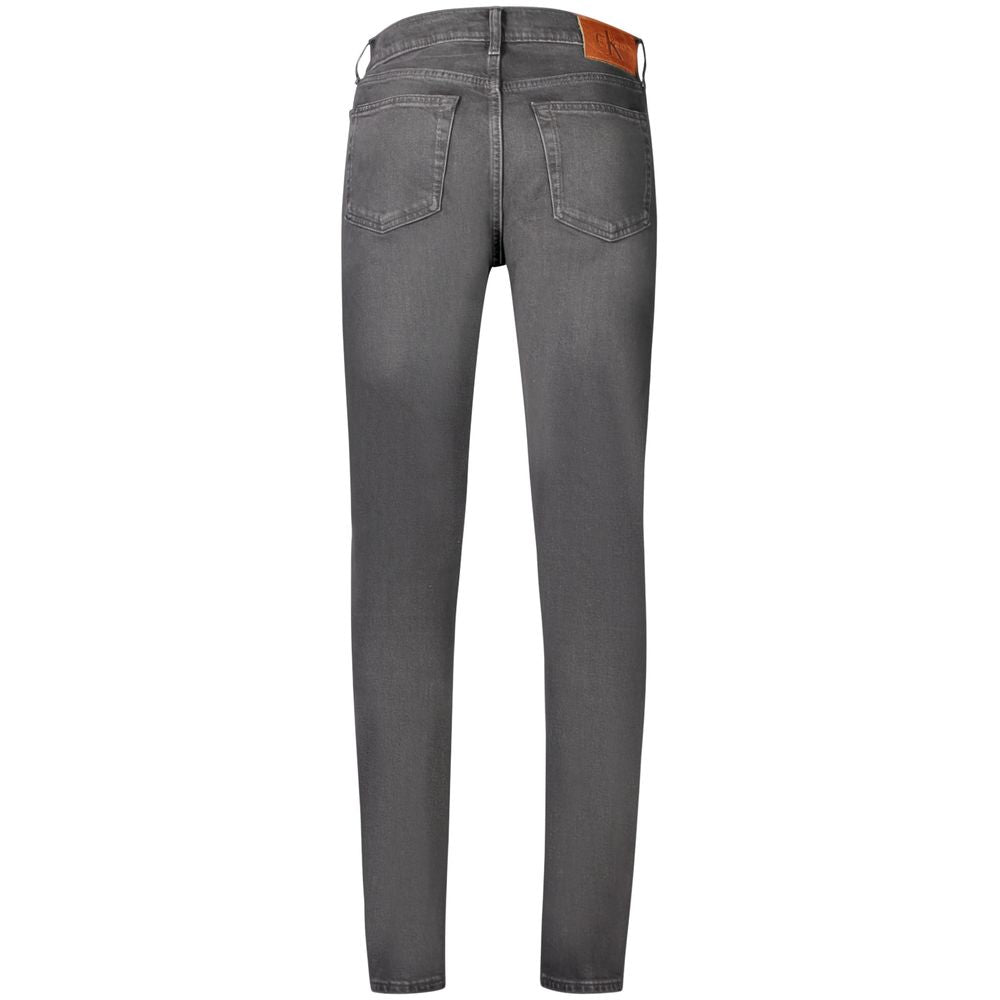 Black Cotton Men's Slim Taper Jeans