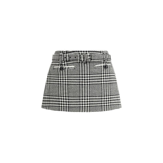 Houndstooth wool Pants-skirt