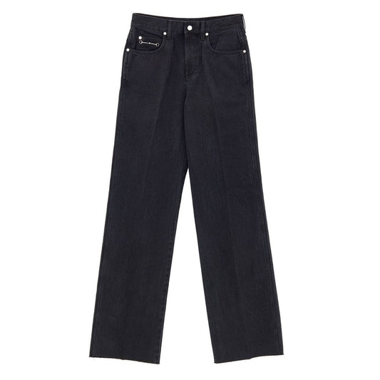 Black Cotton Relaxed Fit Jeans