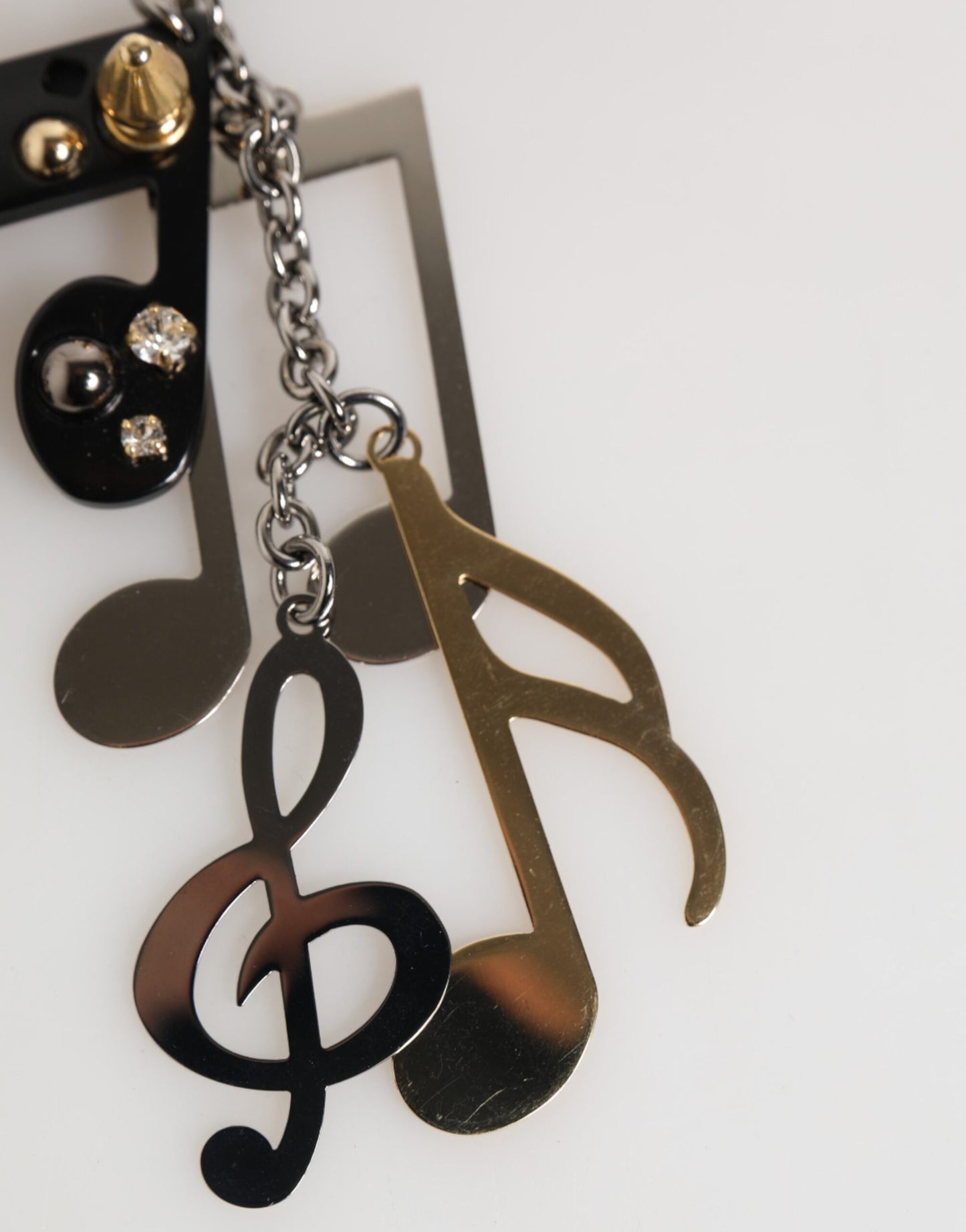 Silver Musical Note Key Holder Keychain Bag Charm Keyring