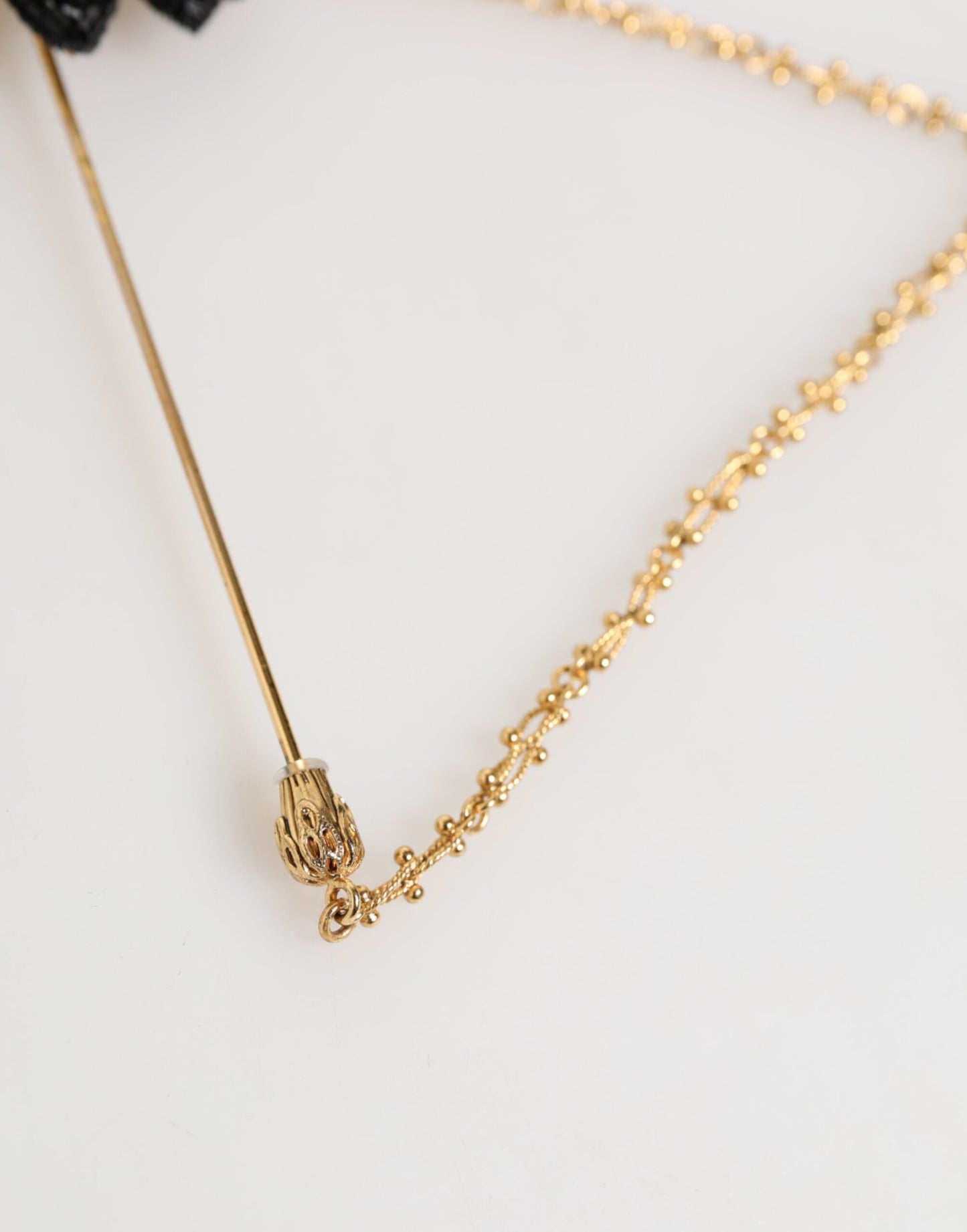 Lapel Pin Gold Brass Black Crystal Bee Accessories Brooch