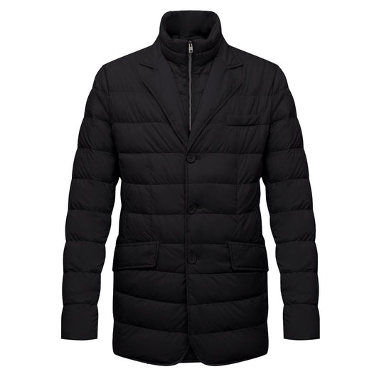 Black Polyamide Men Jacket