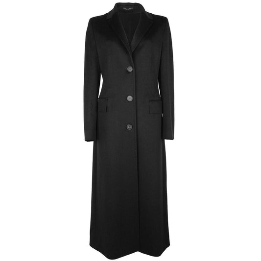 Black Wool Women Coat