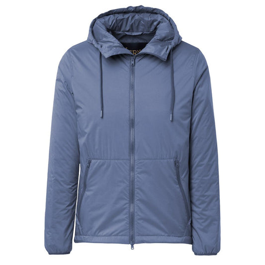 Blue Polyamide Men Jacket
