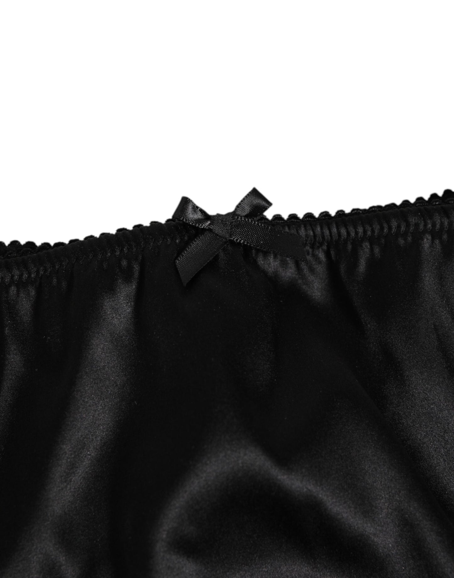 Black Silk Floral Lace Mid Waist Panty Underwear
