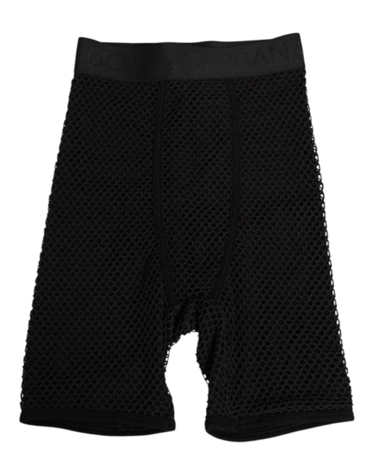 Black Cotton Logo Shorts Midi Trouser Underwear