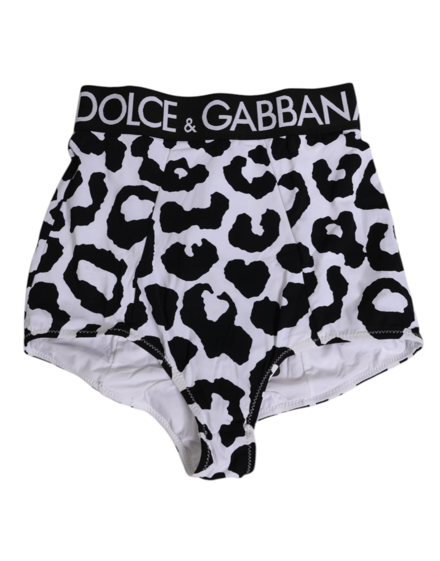 White Leopard Nylon High Waist Girdle Underwear
