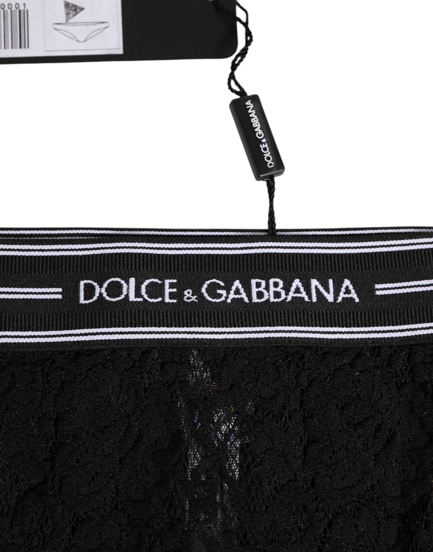 Black Lace Nylon High Waist Panty Underwear