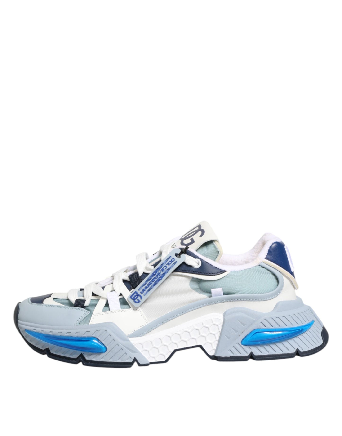 White Blue Nylon Airmaster Sneakers Shoes