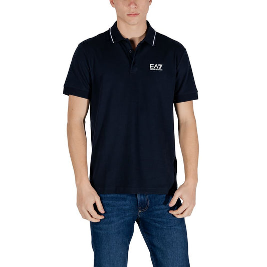 Blue Cotton Polo Shirt