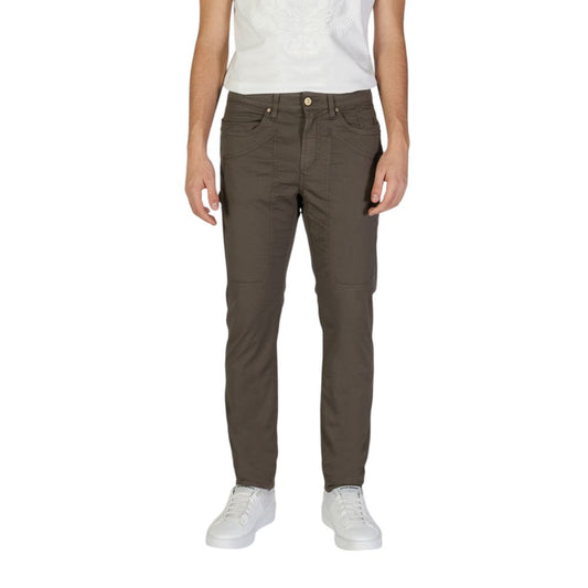 Brown Cotton Skinny Pant