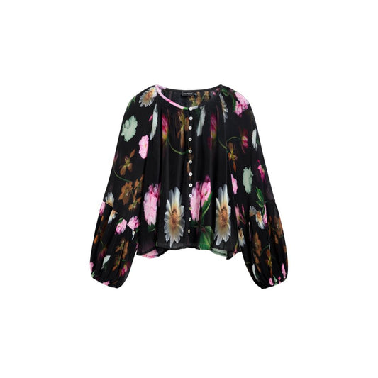 Black Polyester Blouse