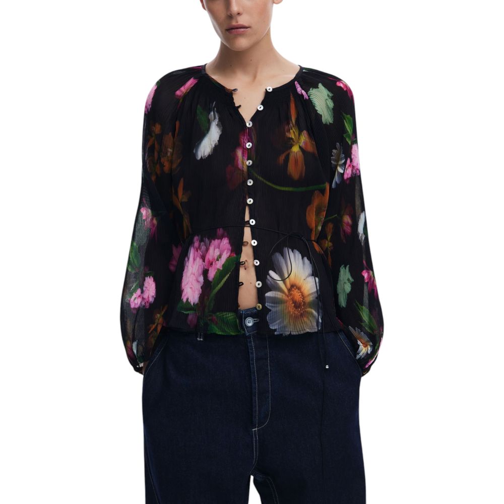 Black Polyester Blouse