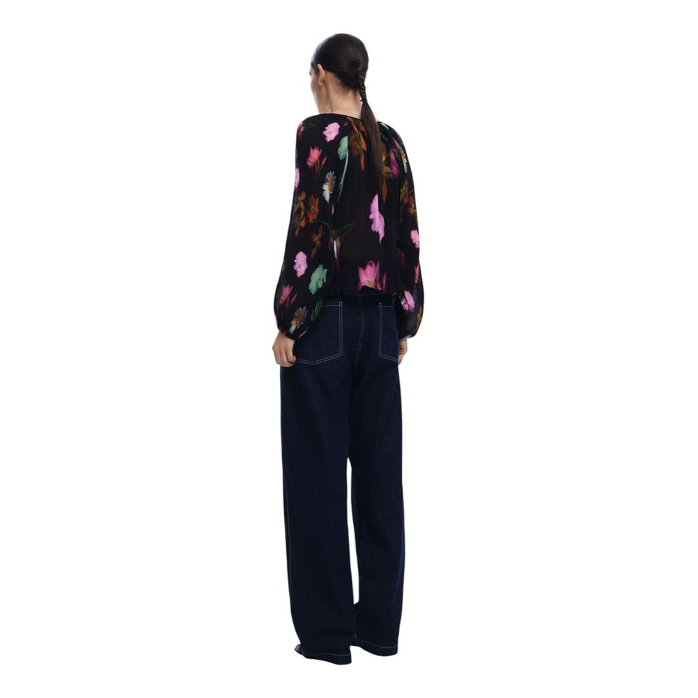 Black Polyester Blouse