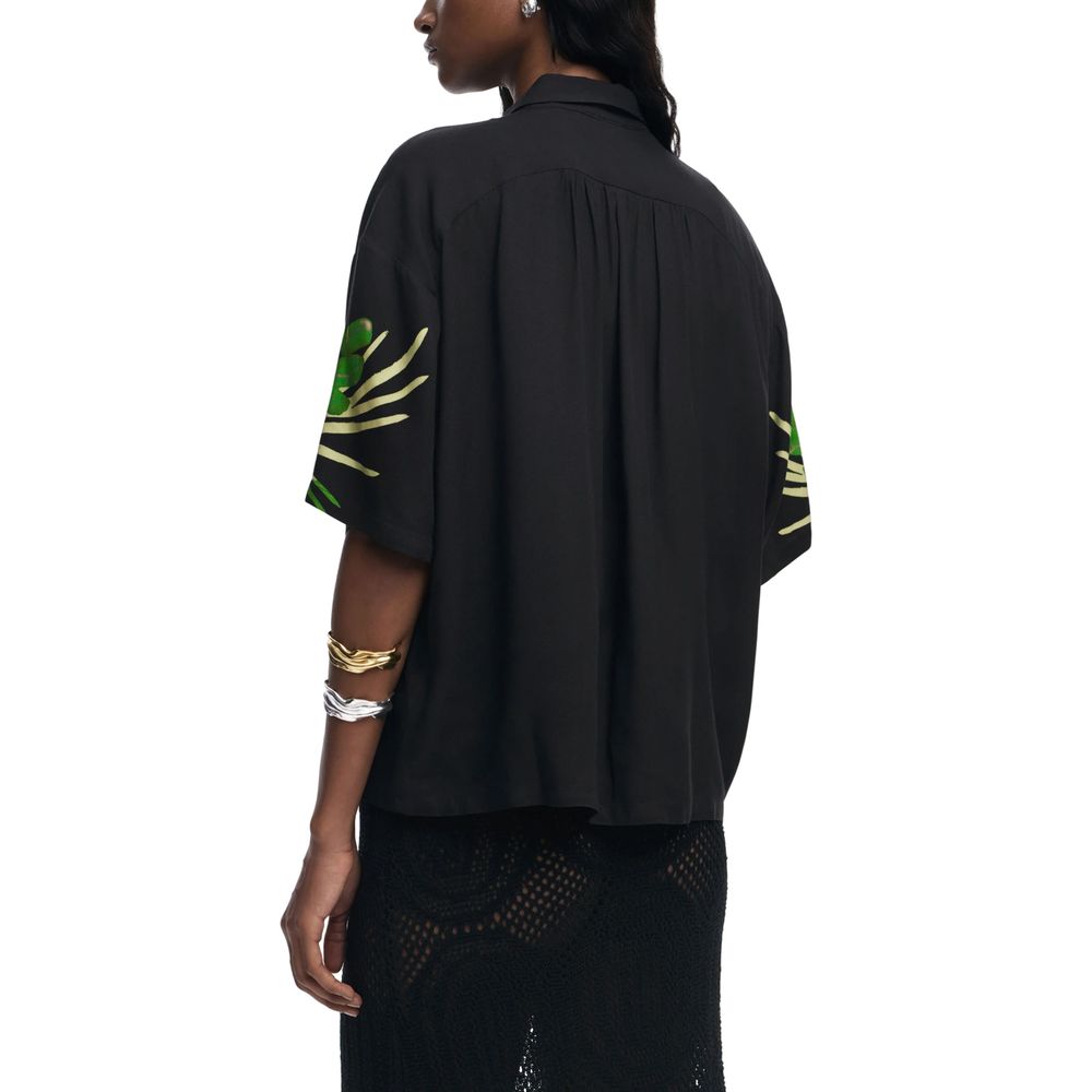Black Viscose Shortsleeve