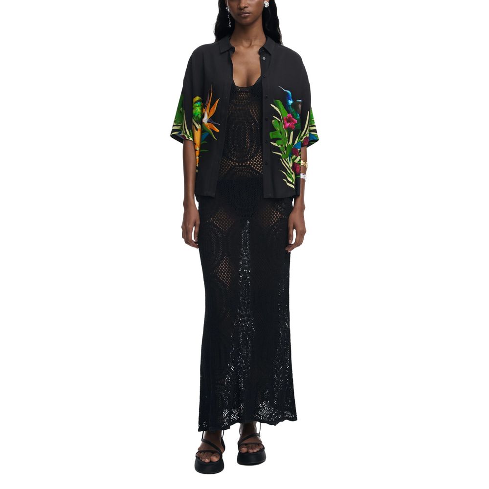 Black Viscose Shortsleeve