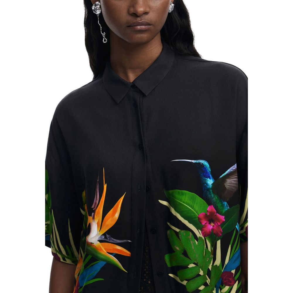 Black Viscose Shortsleeve