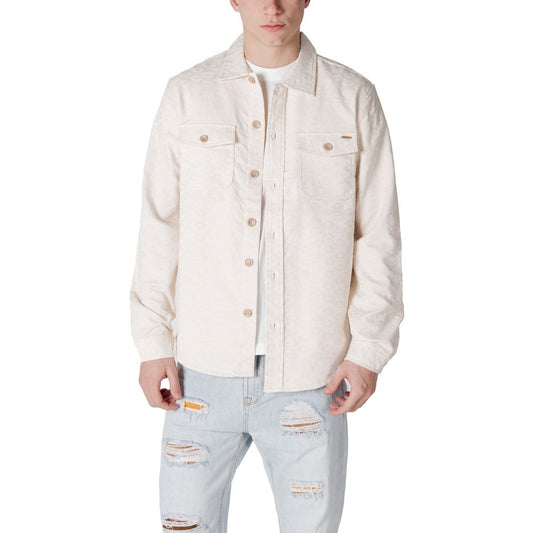Cream Polyester Jackets & Coat