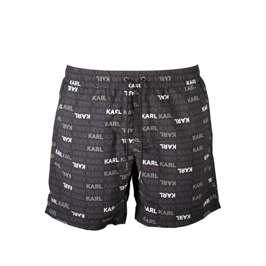 Black Polyester Swimwear