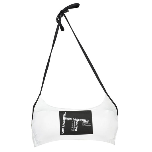 White Elastane Swimwear