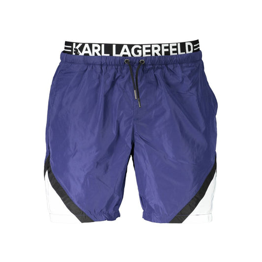 Blue Polyester Swimwear