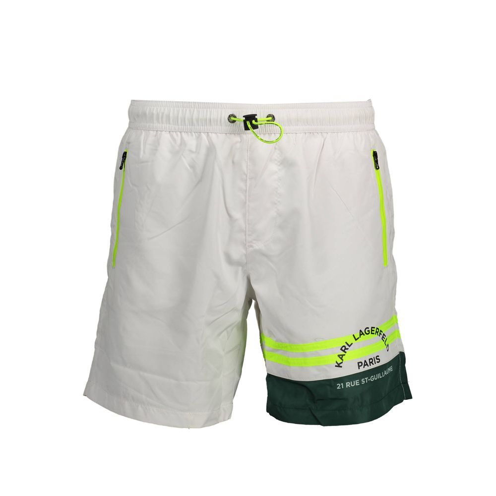 White Polyester Swimwear
