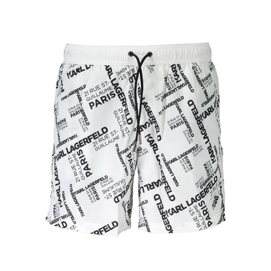 White Polyester Swimwear