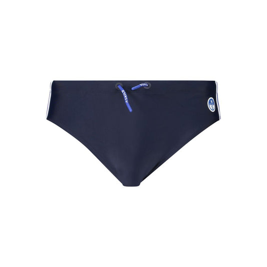Blue Elastane Swimwear