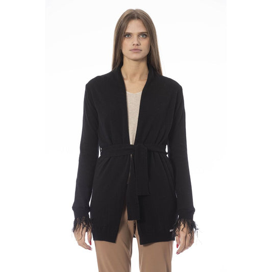 Black Wool Cardigan