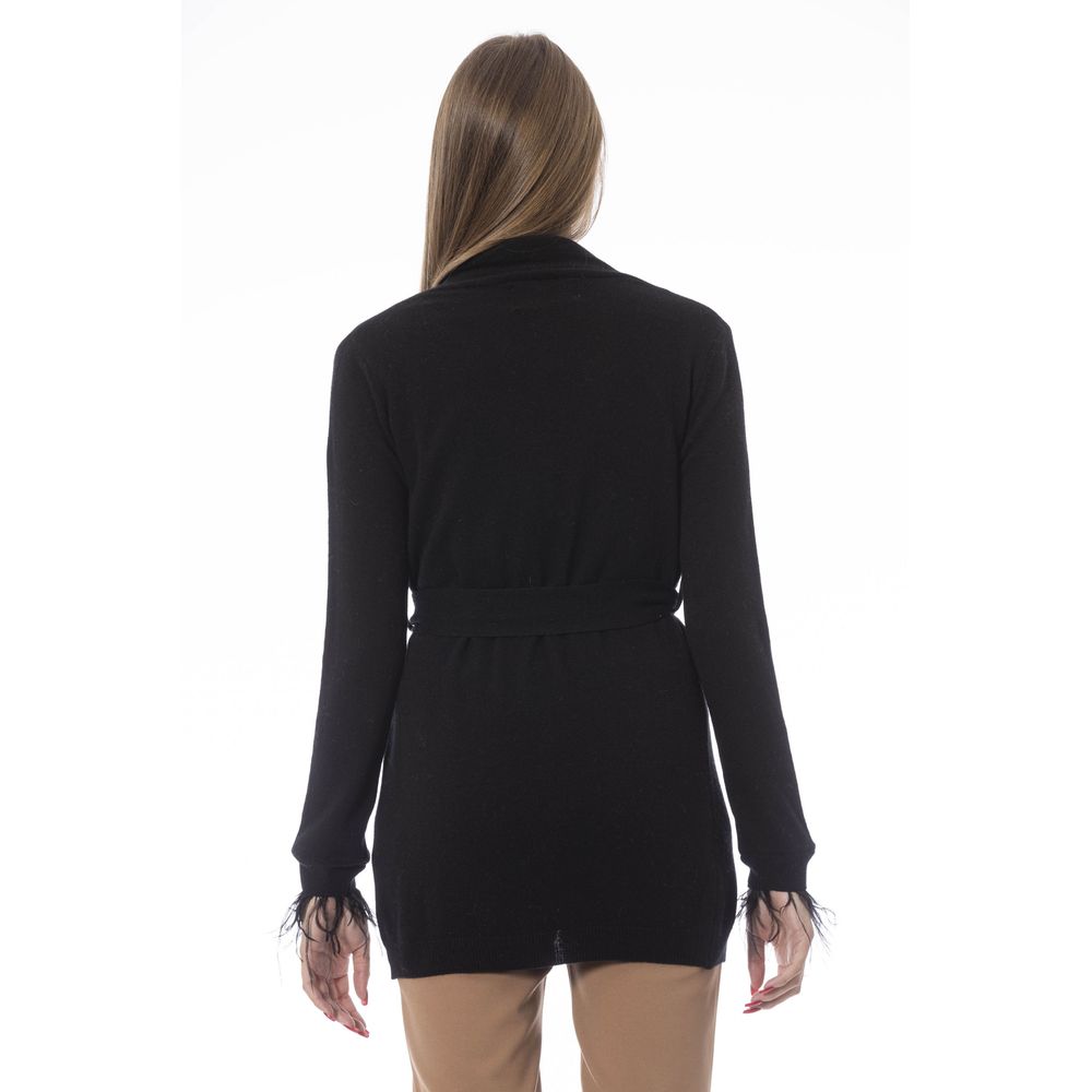 Black Wool Cardigan