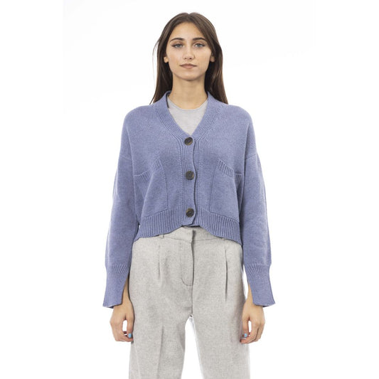 Light Blue Merino Wool Cardigan