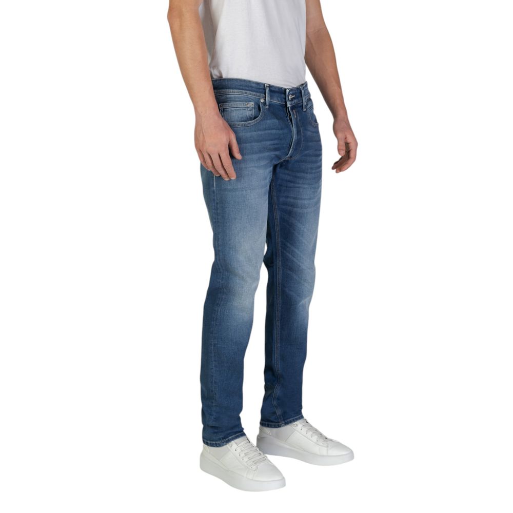 Blue Cotton Relaxed Fit Jean